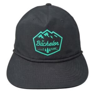 You Know Mt Bachelor Ski Mountain 5 Panel Hat Black Green One Size Rope Snapback